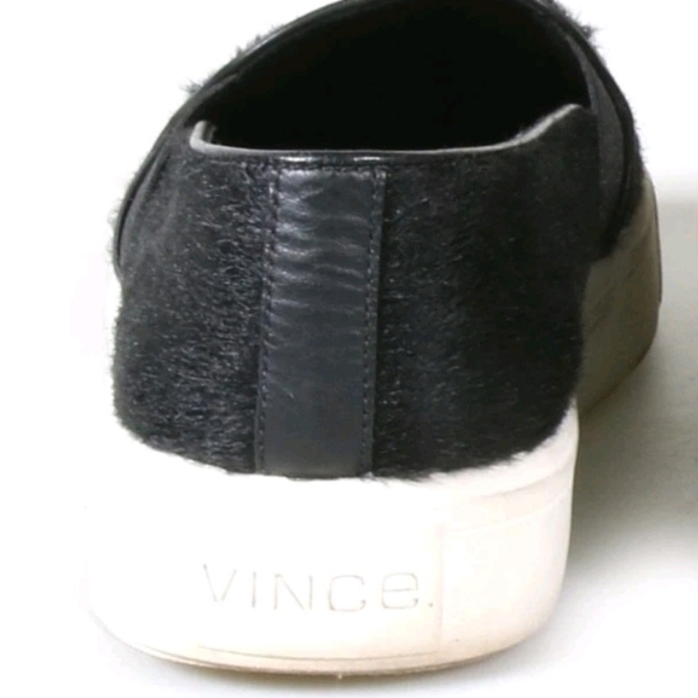 Vince "Berlin" Black Calf Hair slip on Sneakers 🖤 7.5 - Picture 6 of 8
